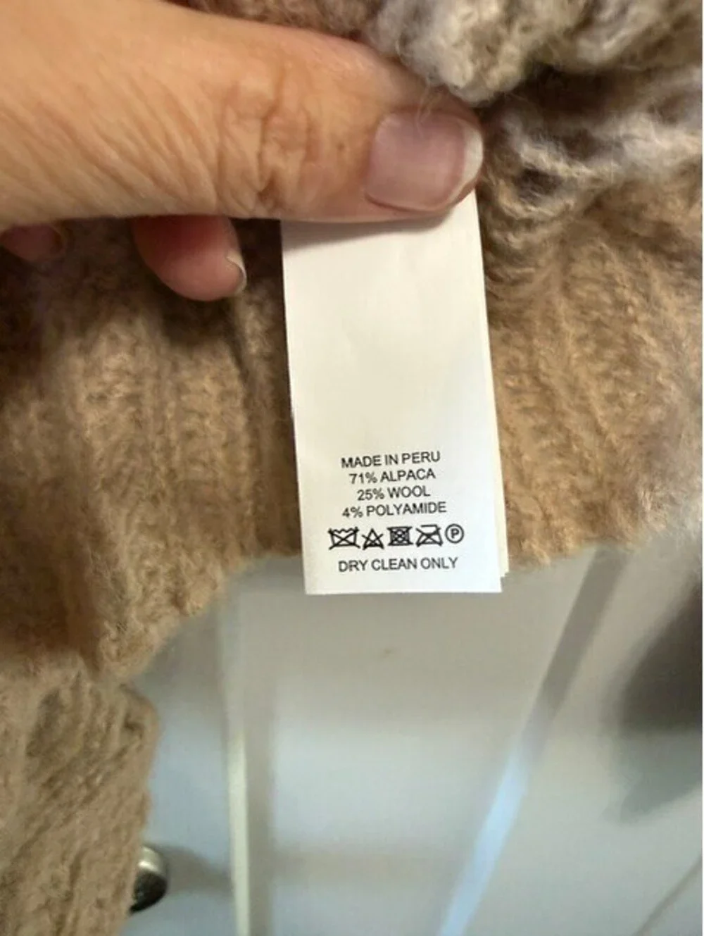 NWOT Kate Spade Broom St Alpaca wool blend sweater in beige open knit size small